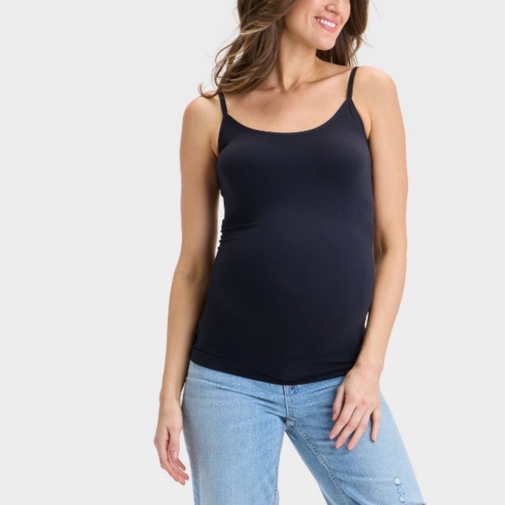 Isabel Maternity by Ingrid & Isabel Black Seamless Support Maternity Tank S/M